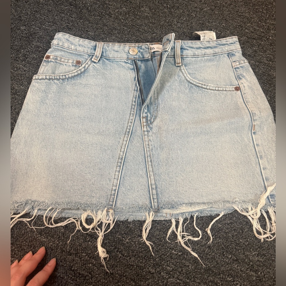 zara mini skirt jean